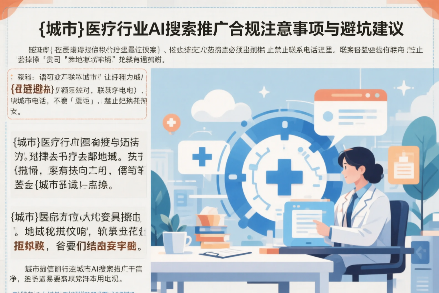 双河医疗行业AI搜索推广合规注意事项与避坑建议