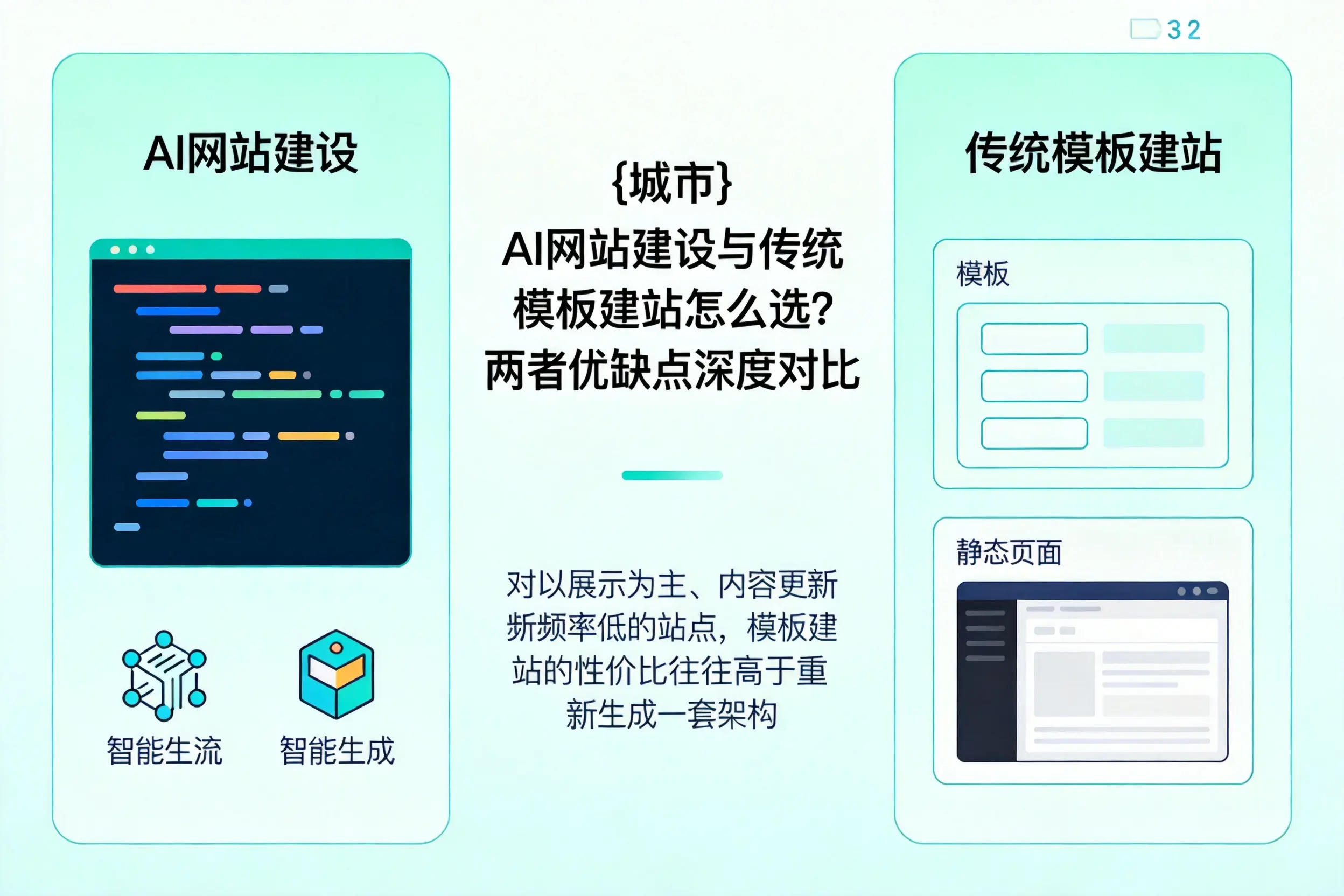 双河AI网站建设与传统模板建站怎么选?两者优缺点深度对比