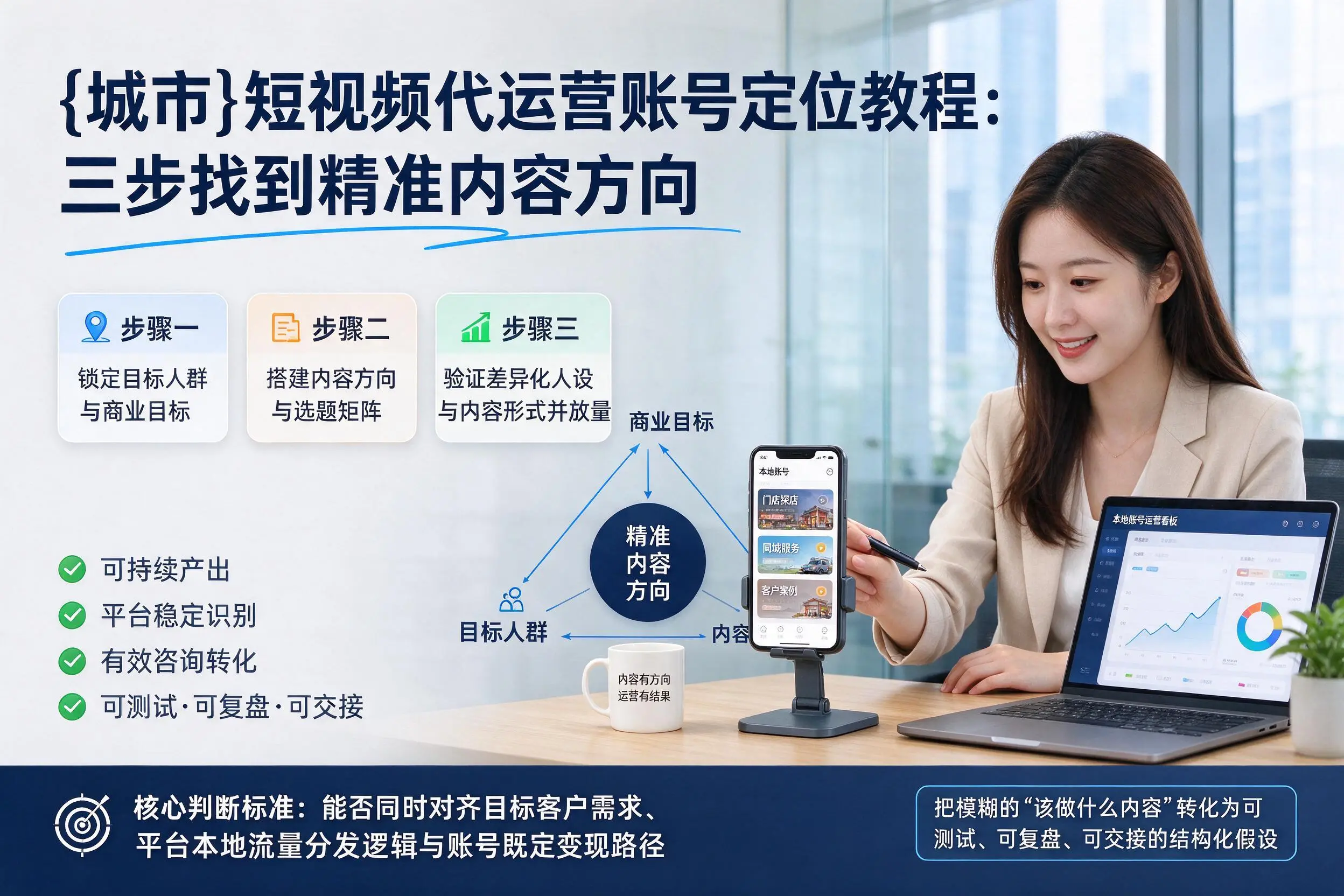 双河短视频代运营账号定位教程：三步找到精准内容方向