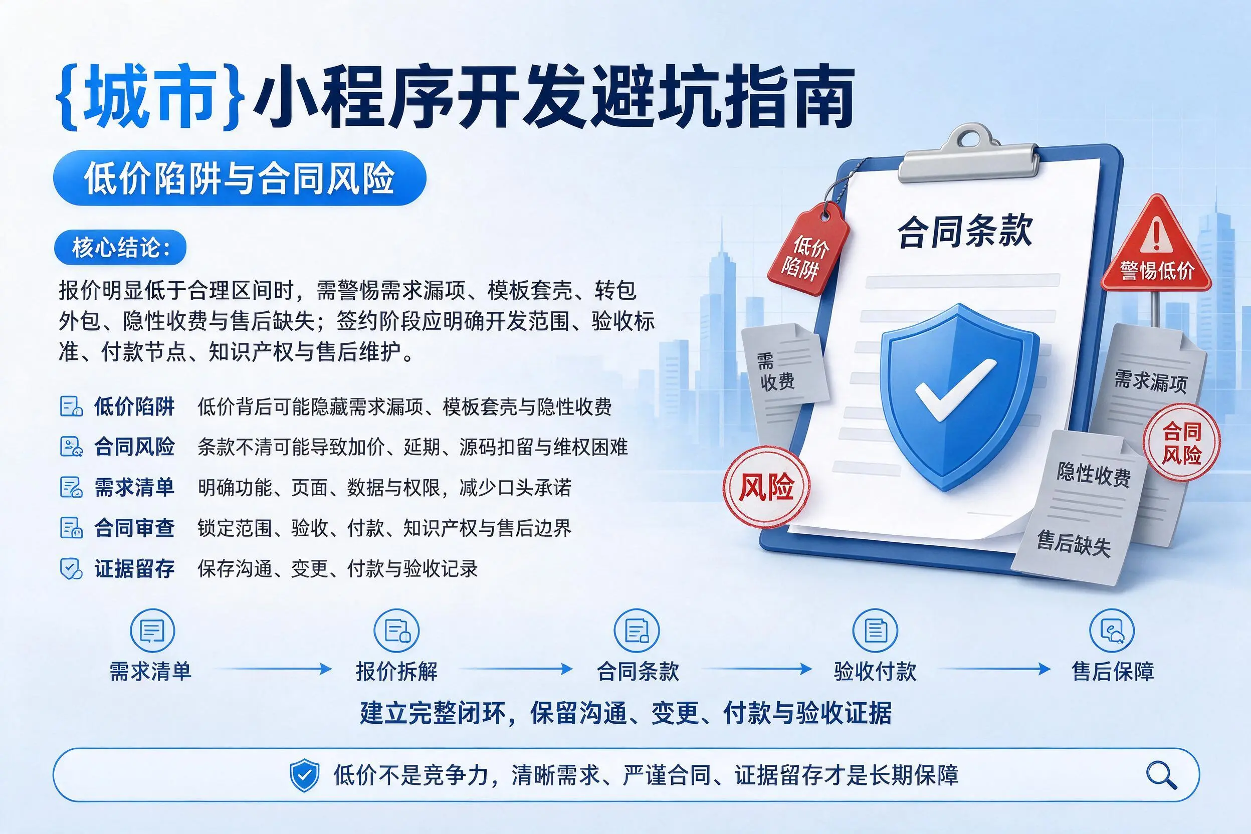 双河小程序开发避坑指南：低价陷阱与合同风险