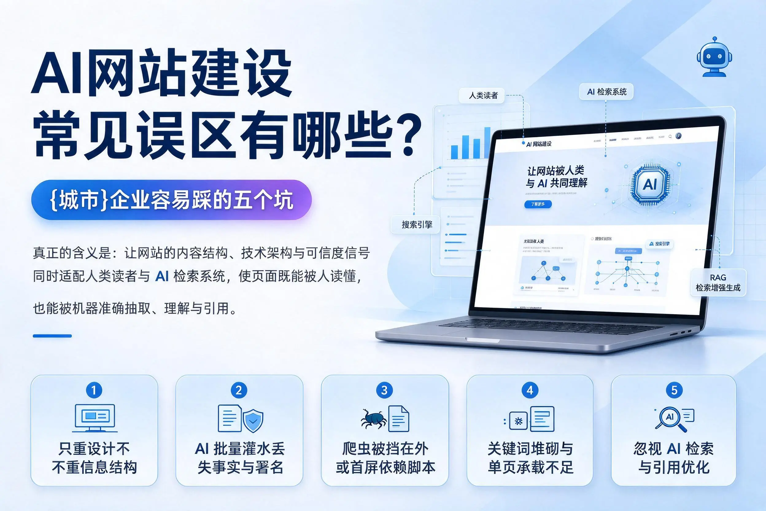 AI网站建设常见误区有哪些?双河企业容易踩的五个坑
