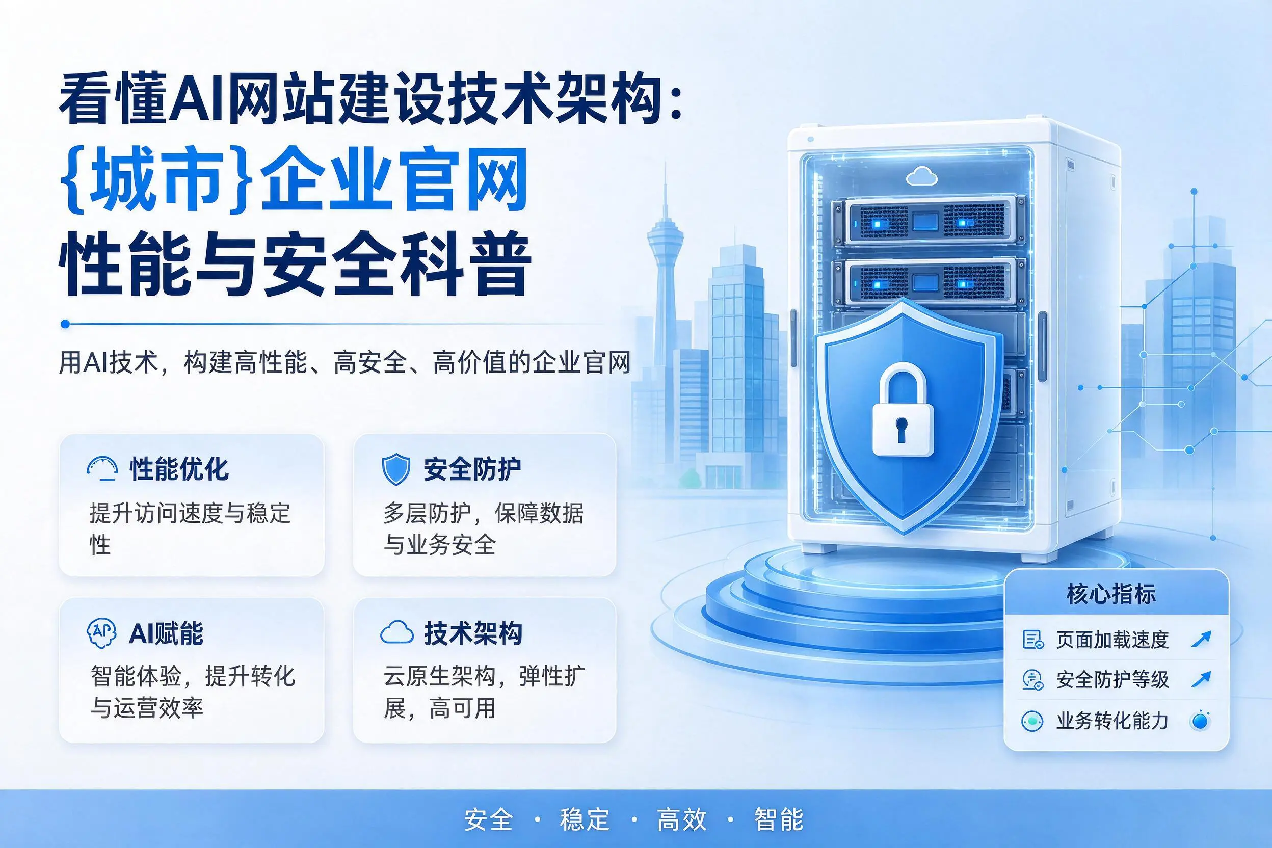看懂AI网站建设技术架构：双河企业官网性能与安全科普