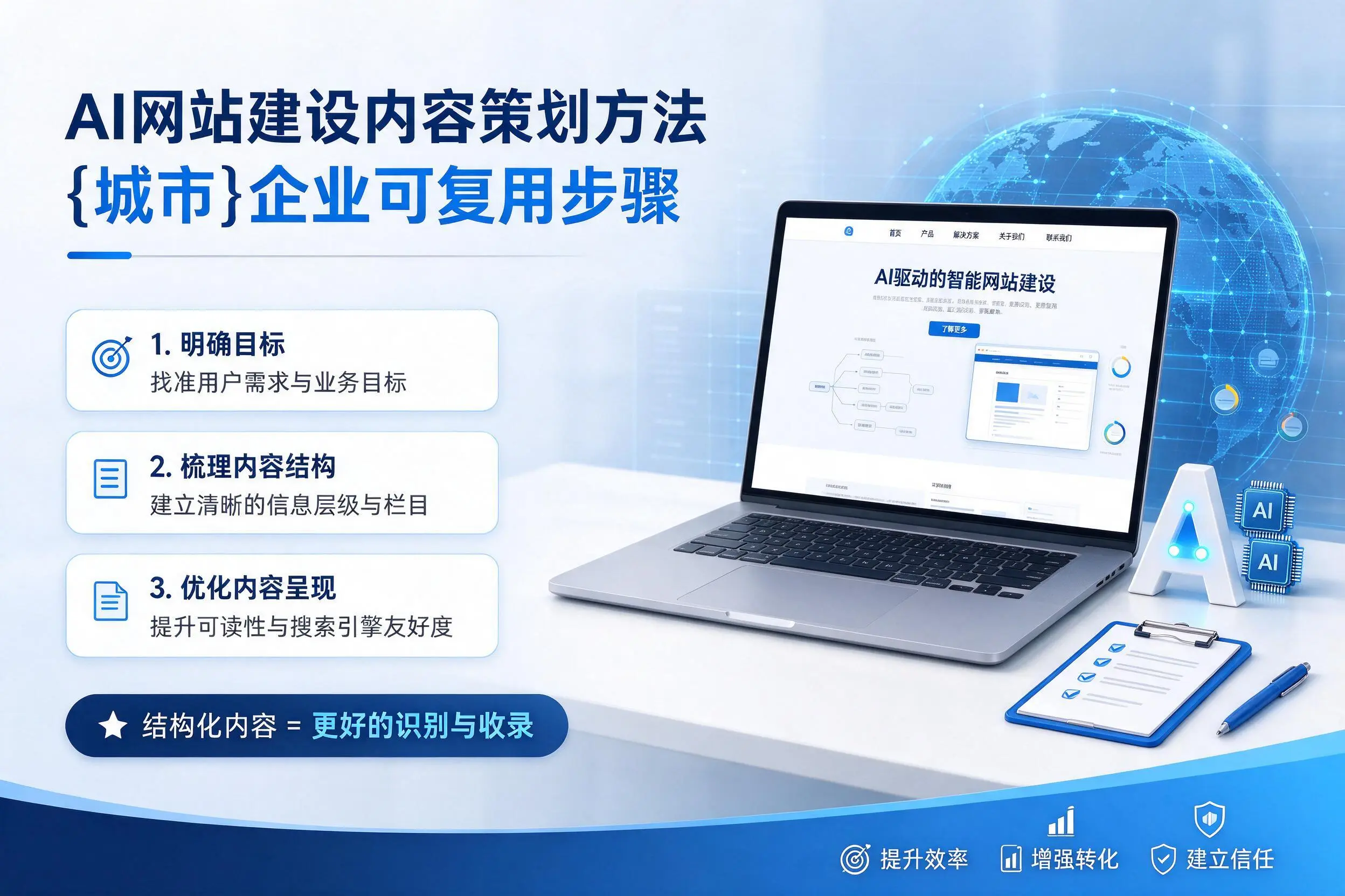 AI网站建设内容策划方法,双河企业可复用步骤