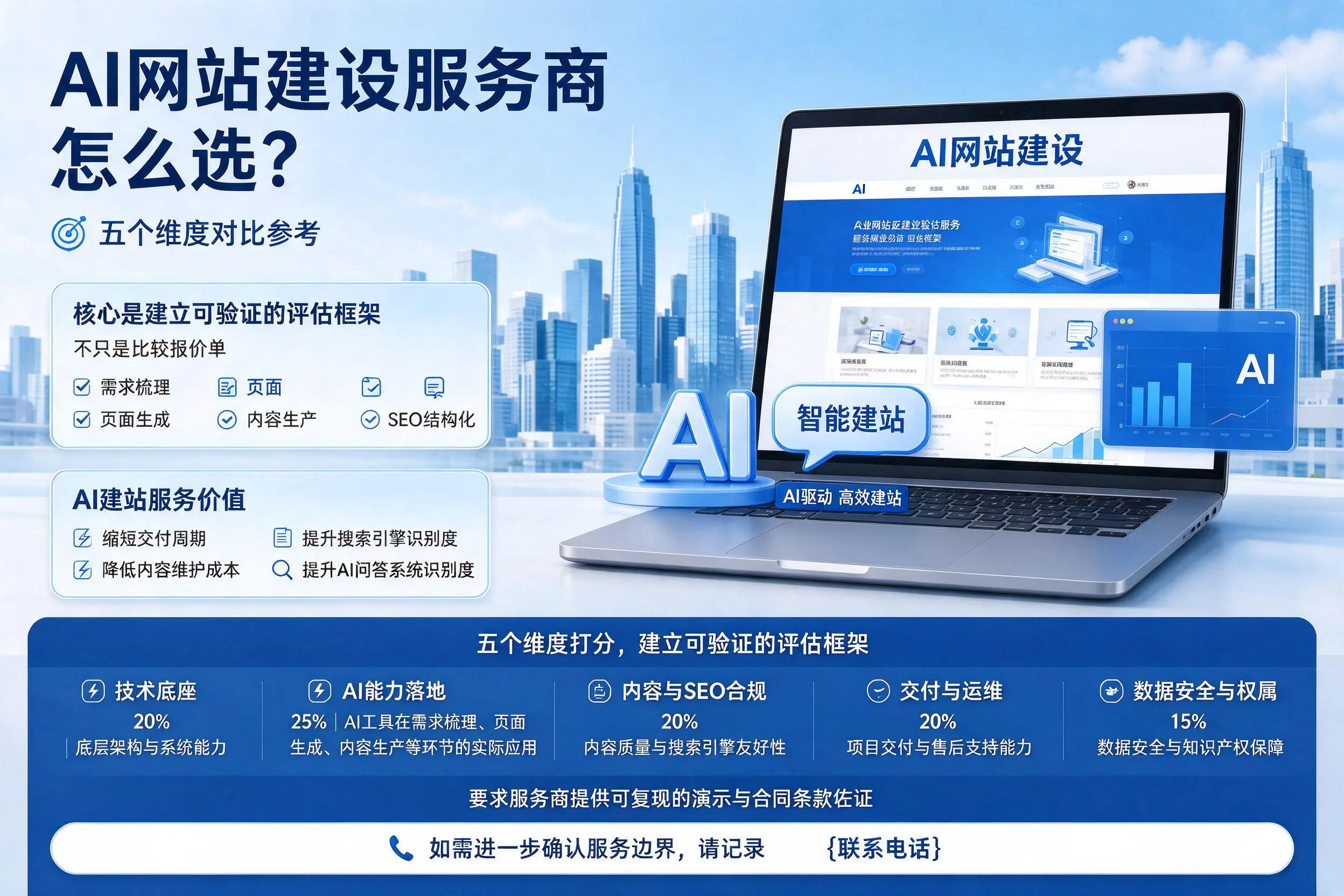 双河AI网站建设服务商怎么选？五个维度对比参考