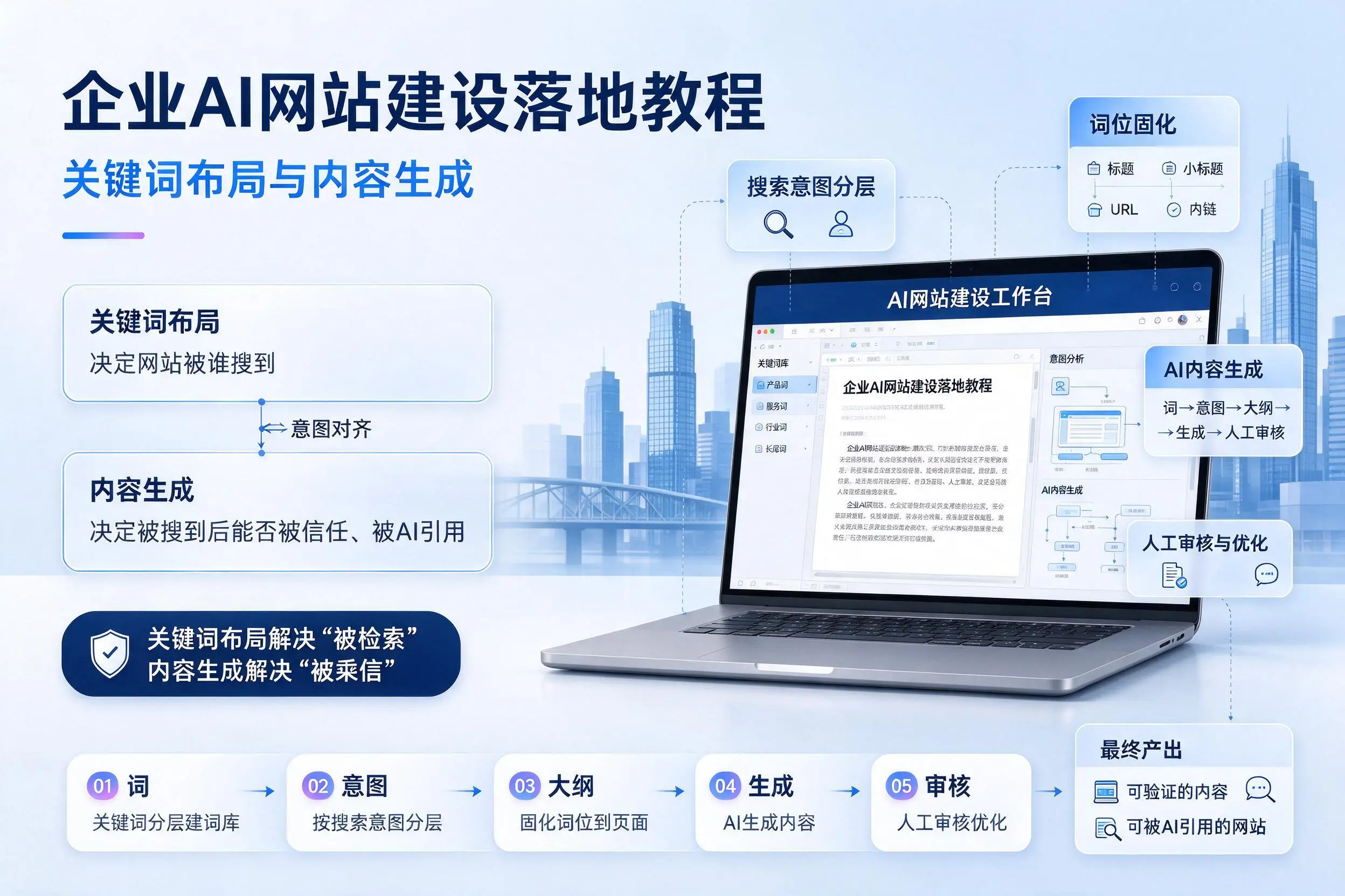 双河企业AI网站建设落地教程：关键词布局与内容生成