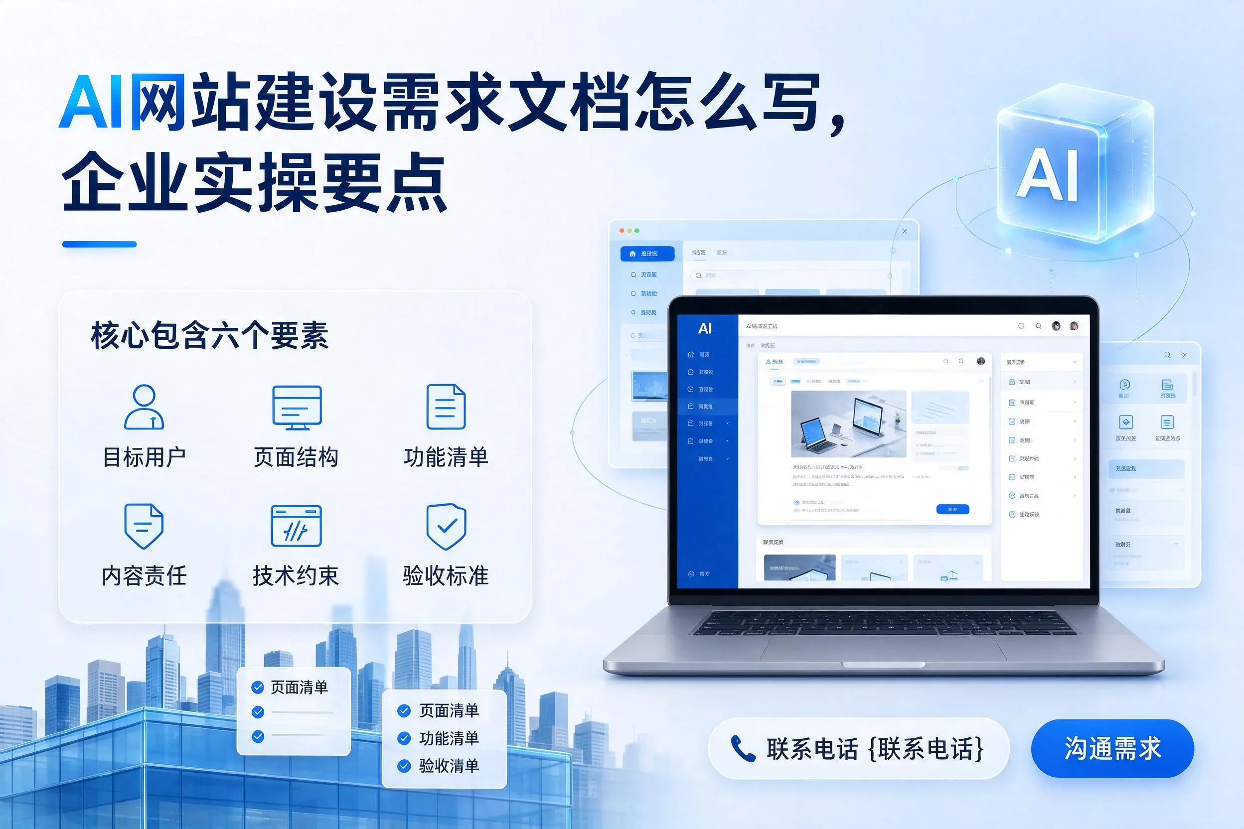 AI网站建设需求文档怎么写，双河企业实操要点