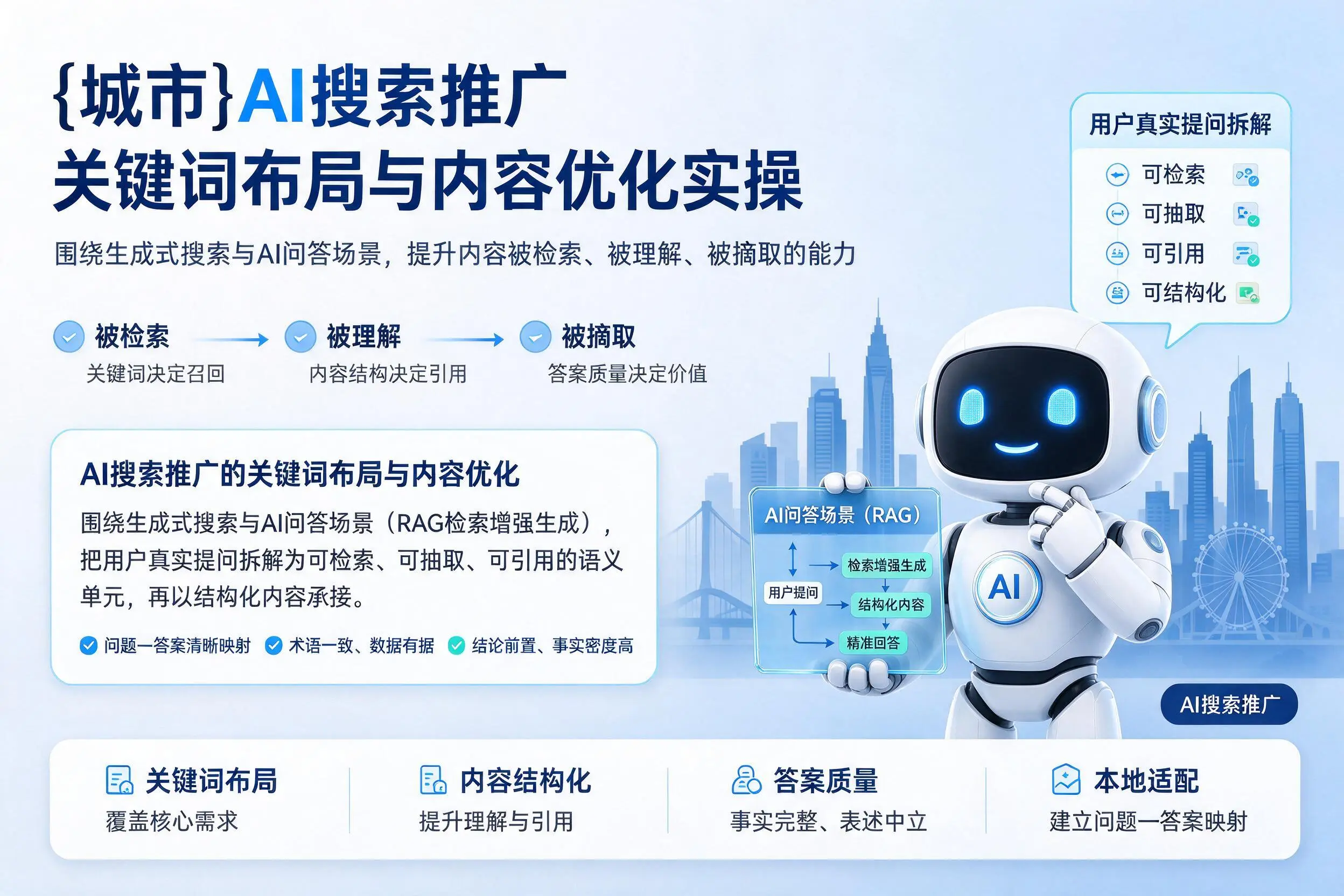 双河AI搜索推广关键词布局与内容优化实操